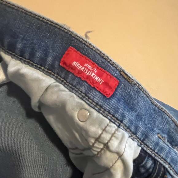 Lucky Brand Sz 14/32 A Bridgette High Rise Skinny Jeans distressed - Picture 5 of 10